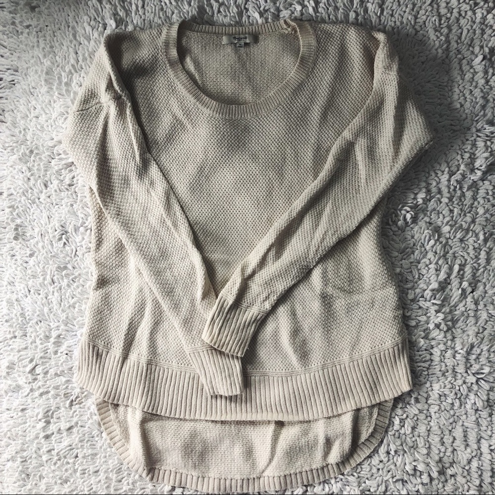 Madewell High-Low Knit Long Sleeve Sweater
